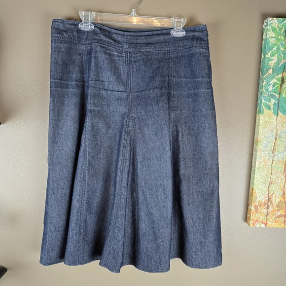 Sandro Denim A Line Mini Skirt Size 12 - Picture 3 of 11